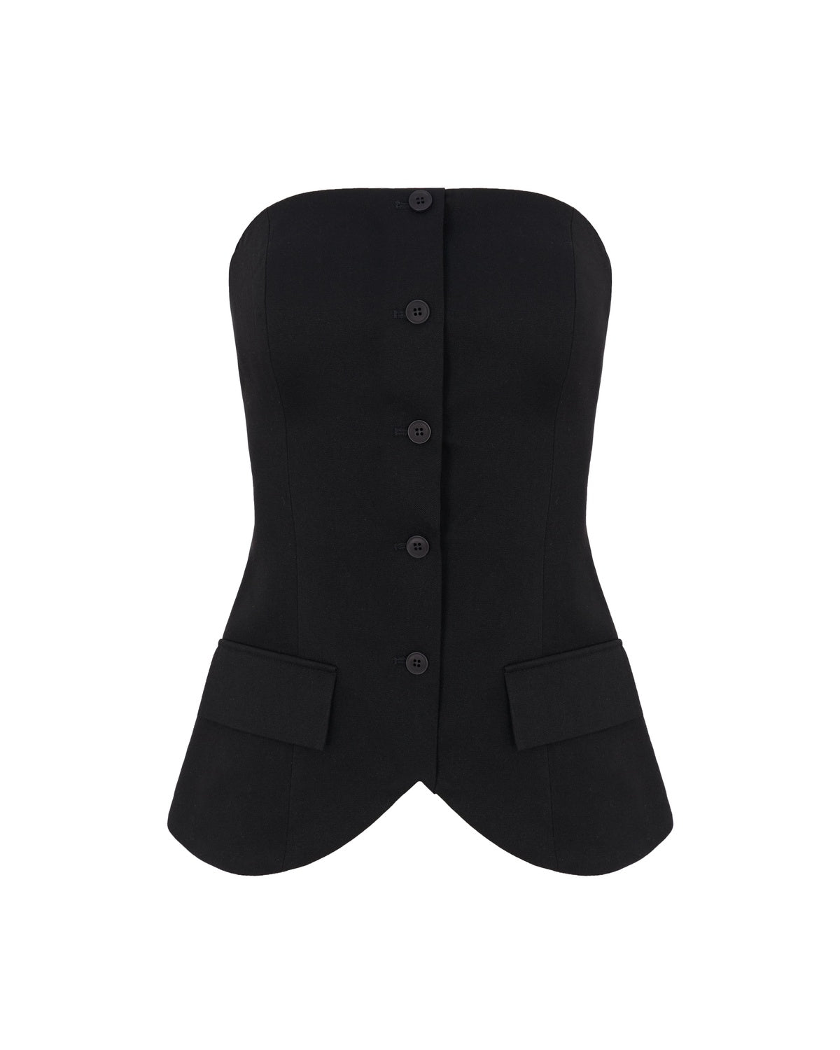 Axelbandslös bustier‑topp