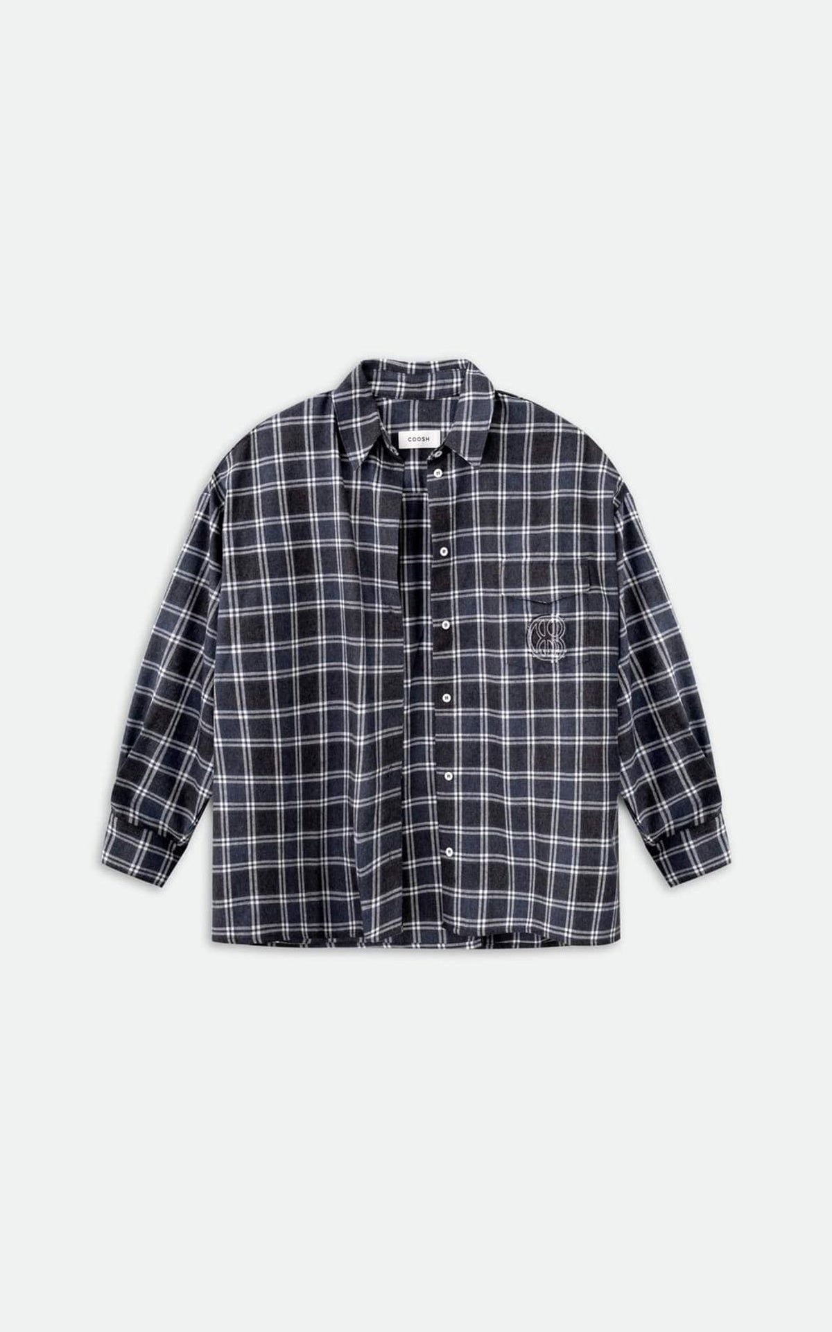 Oversized rutig skjorta
