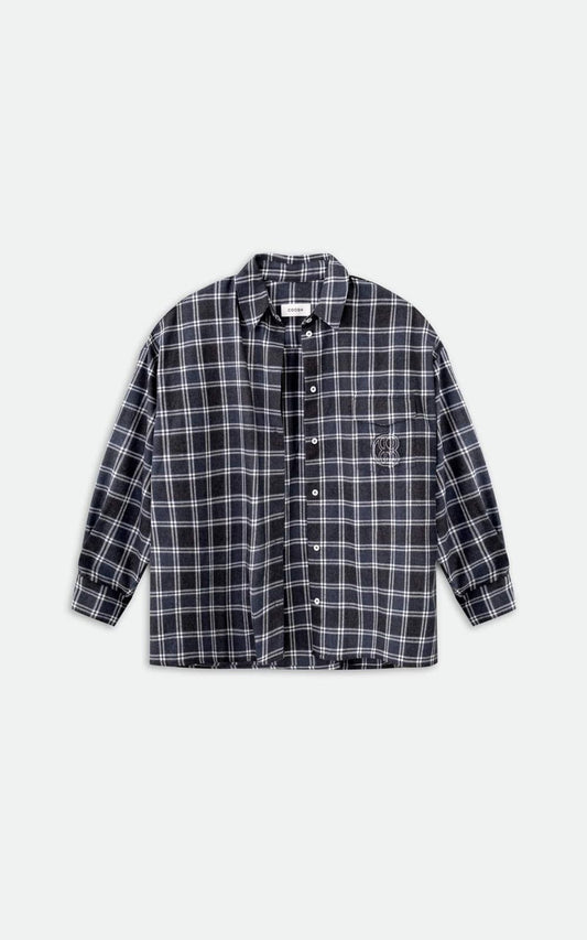 Oversized rutig skjorta