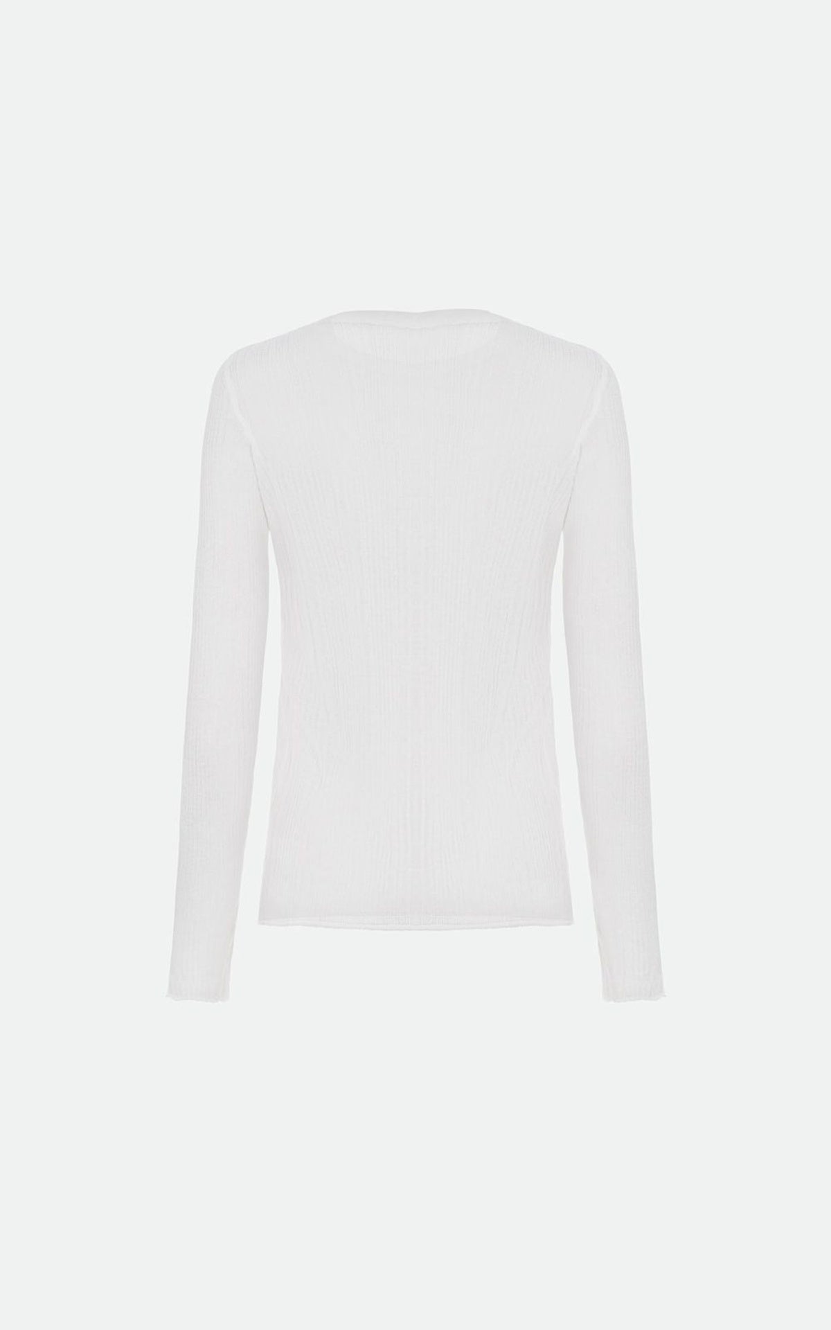 Långärmad halvtransparent