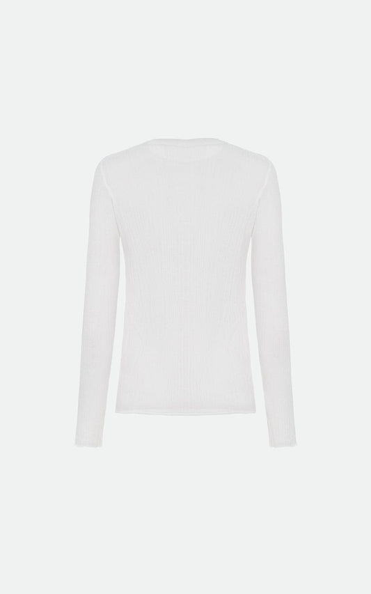 Långärmad halvtransparent