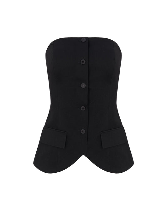Axelbandslös bustier‑topp